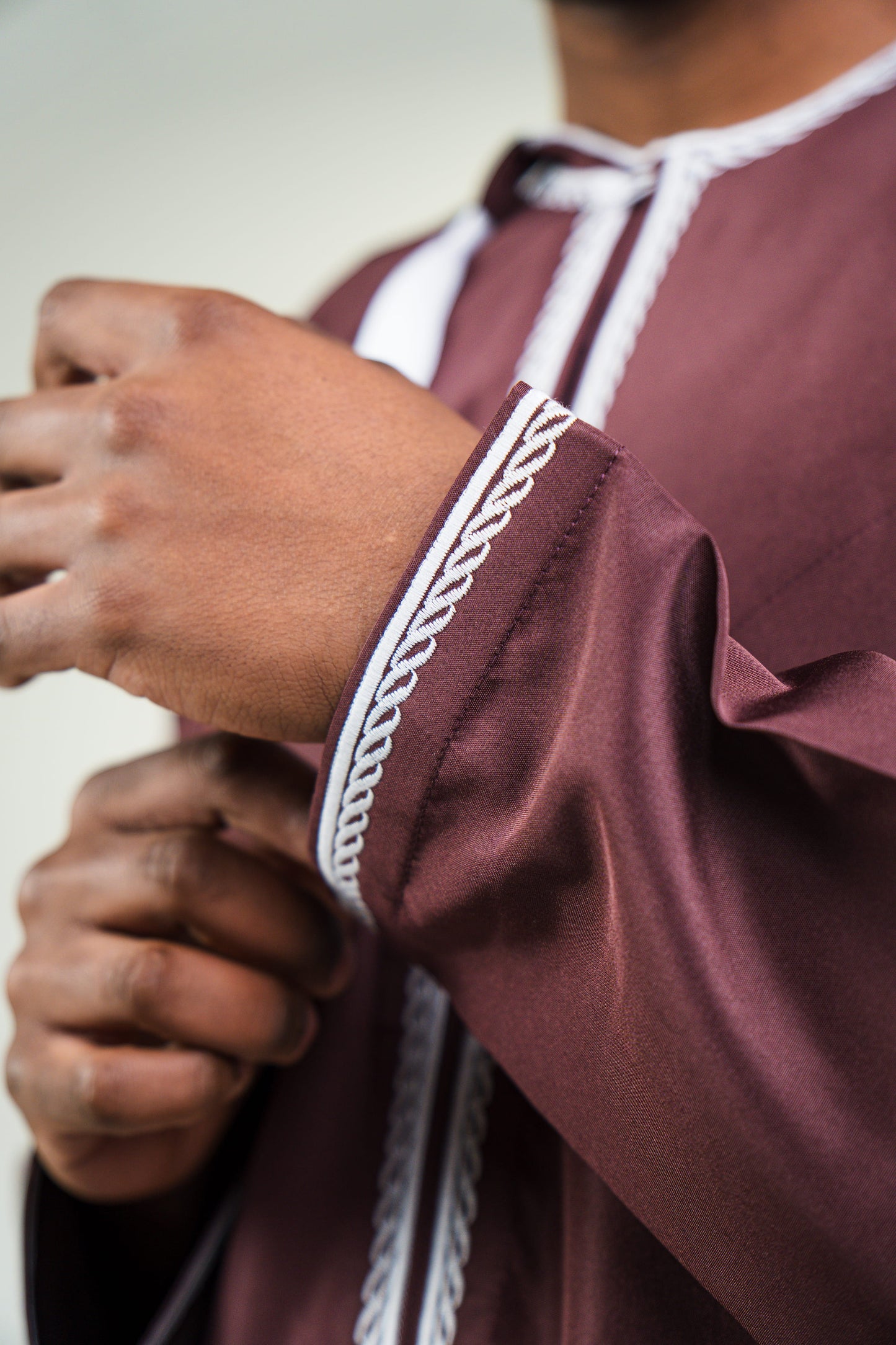 Burgundy Omani Thobe | Men's Wedding & Eid Thobe UK